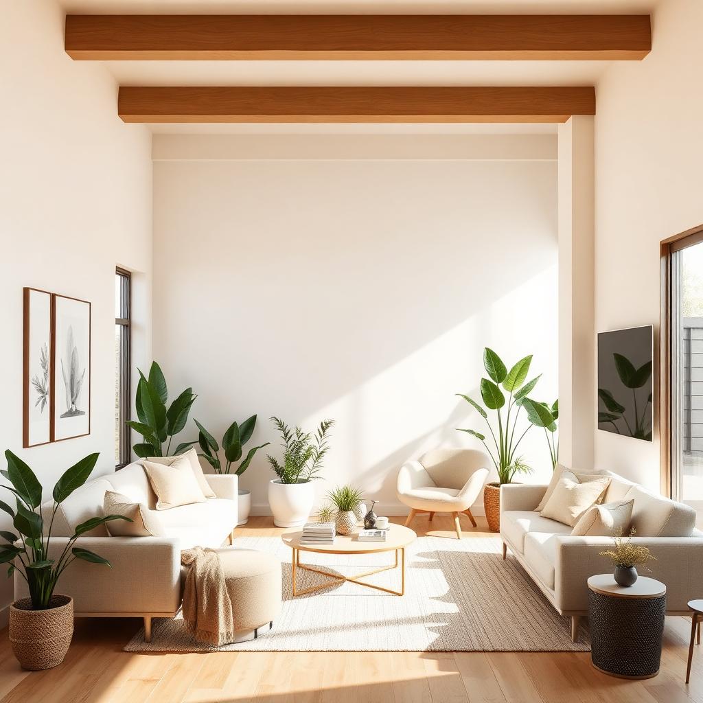 Bright, clean modern living room